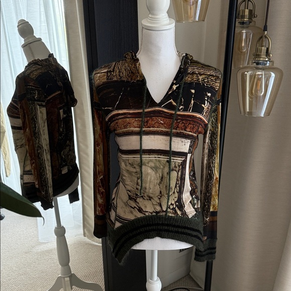 Jean Paul Gaultier Sweaters - Jean Paul Gaultier Multicolor V-Neck Sweater